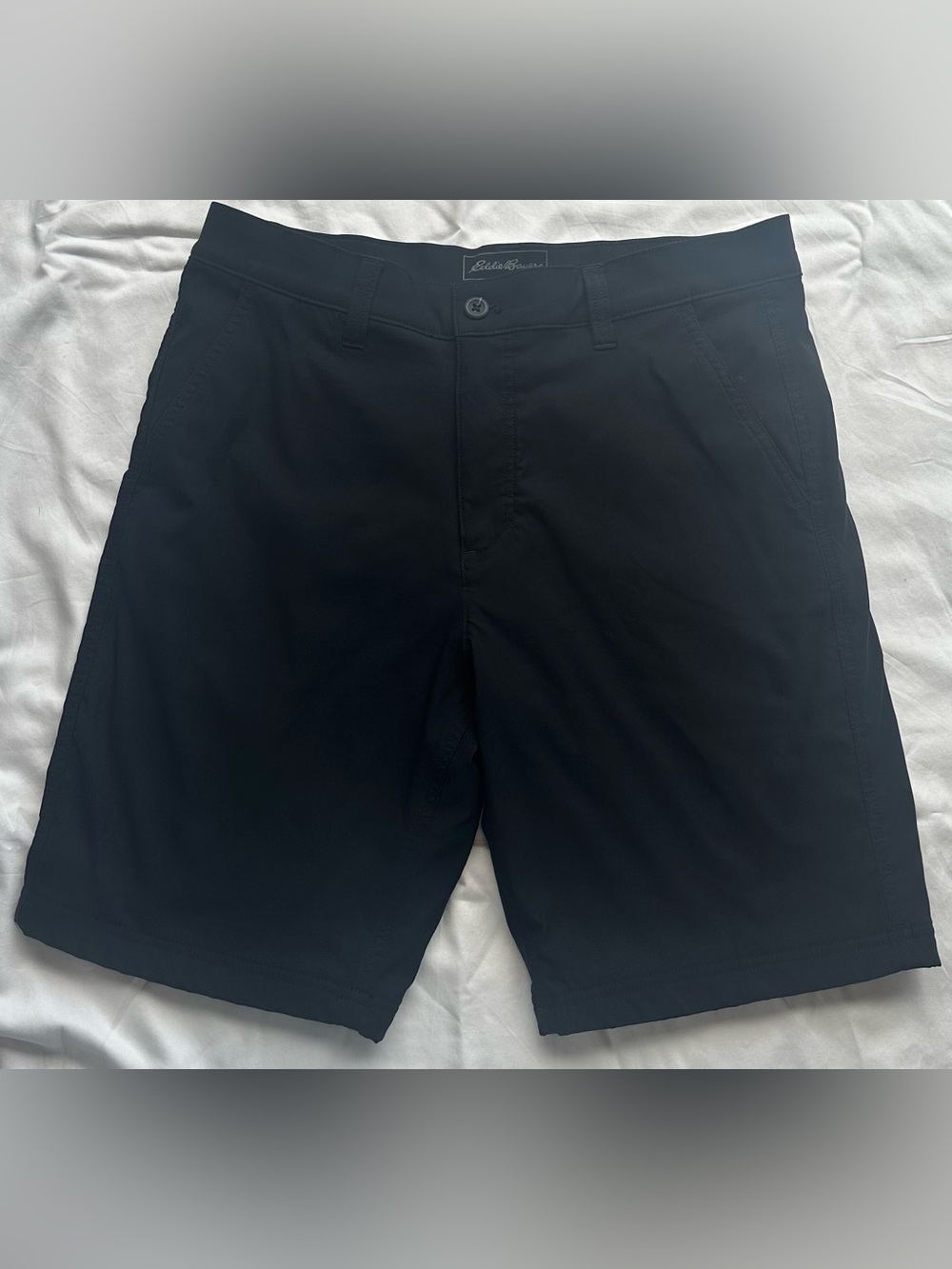Eddie Bauer Travex Men's Black Performance Fleece Lined Shorts Size 34